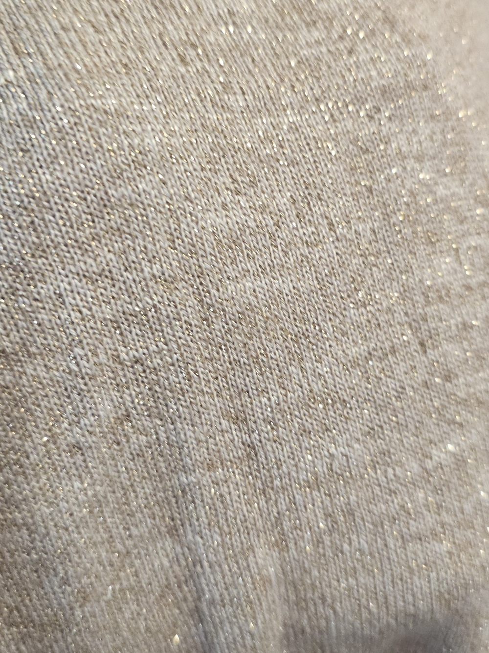 INC International Concepts Sparkle Knit Sweatshirt in Beige Gold